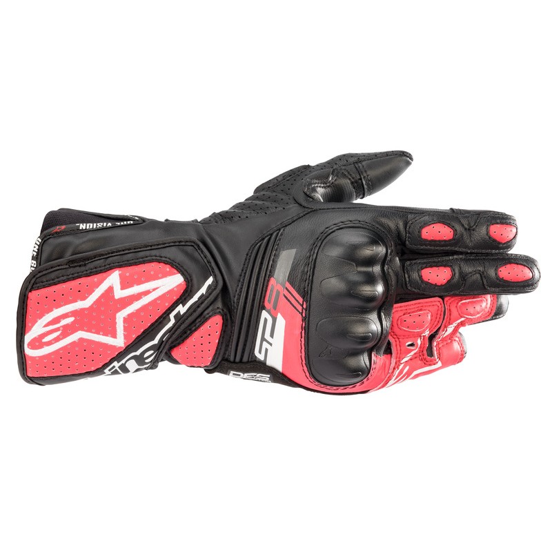 RĘKAWICE ALPINESTARS LADY SP-8 V3 BLACK/WHITE/DIVA PINK 