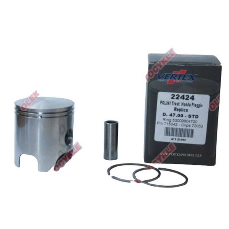 VERTEX TŁOK POLINI, HONDA, PIAGGIO 47,35MM SWORZEŃ 12MM (PIERŚCIENI