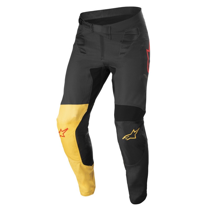 SPODNIE ALPINESTARS SUPERTECH BLAZE BLACK/WARM FLUO YELLOW/RED 