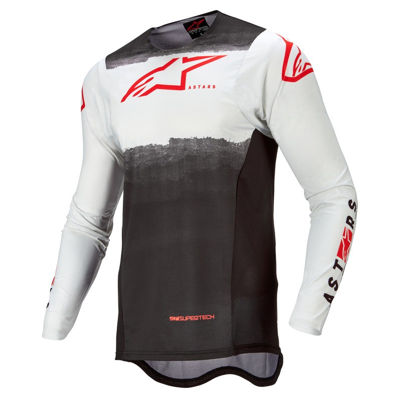 BLUZA ALPINESTARS SUPERTECH FOSTER WHITE/BLACK/FLUO RED 