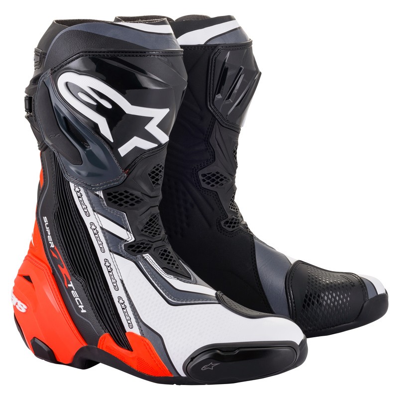 BUTY ALPINESTARS SUPERTECH R BLACK/FLUO RED/WHITE/GREY 