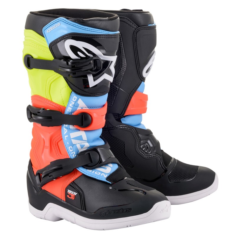 BUTY ALPINESTARS TECH 3S JUNIOR BLACK/FLUO/FLUO YELLOW/RED 
