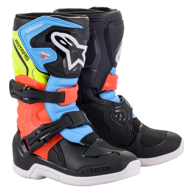 BUTY ALPINESTARS TECH 3S KIDS JUNIOR BLACK/FLUO/FLUO YELLOW/RED 