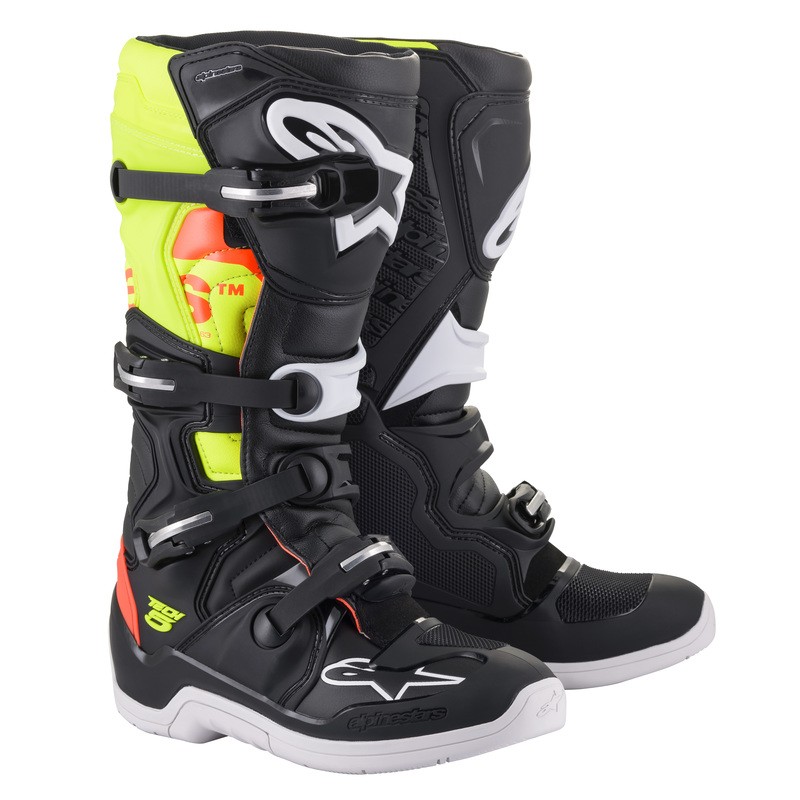BUTY ALPINESTARS TECH 5 BLACK/FLUO RED/FLUO YELLOW/ 
