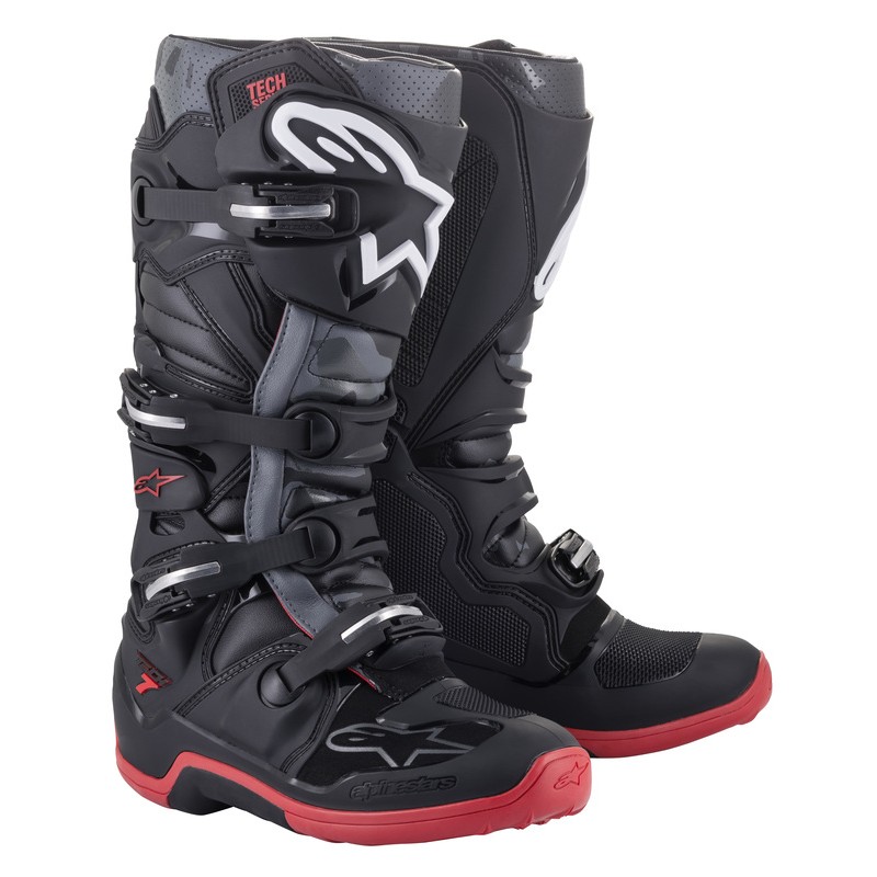 BUTY ALPINESTARS TECH 7 BLACK/COOL GREY/RED 