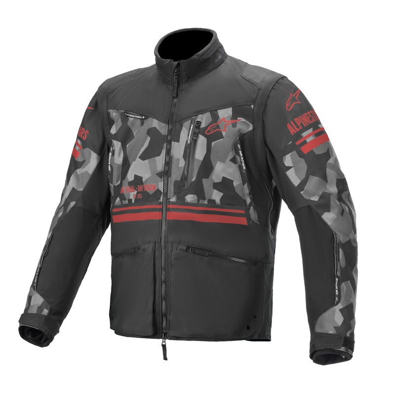 KURTKA TEKSTYLNA ALPINESTARS VENTURE R GREY CAMO/FLUO RED 