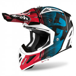 KASK AIROH AVIATOR ACE KYBON BLUE/RED GLOSS 