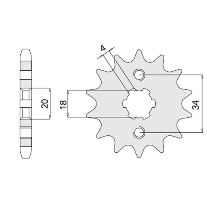 CHT ZĘBATKA PRZEDNIA 273 13 (A4250328131) (328-13) HONDA XL-R 125/200