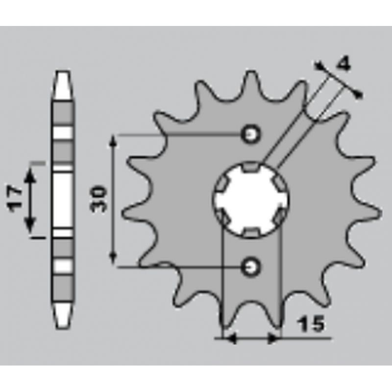 PBR ZĘBATKA PRZEDNIA 274 15 18NC HONDA MTX 80 R2 87-92 (ŁAŃC. 428)