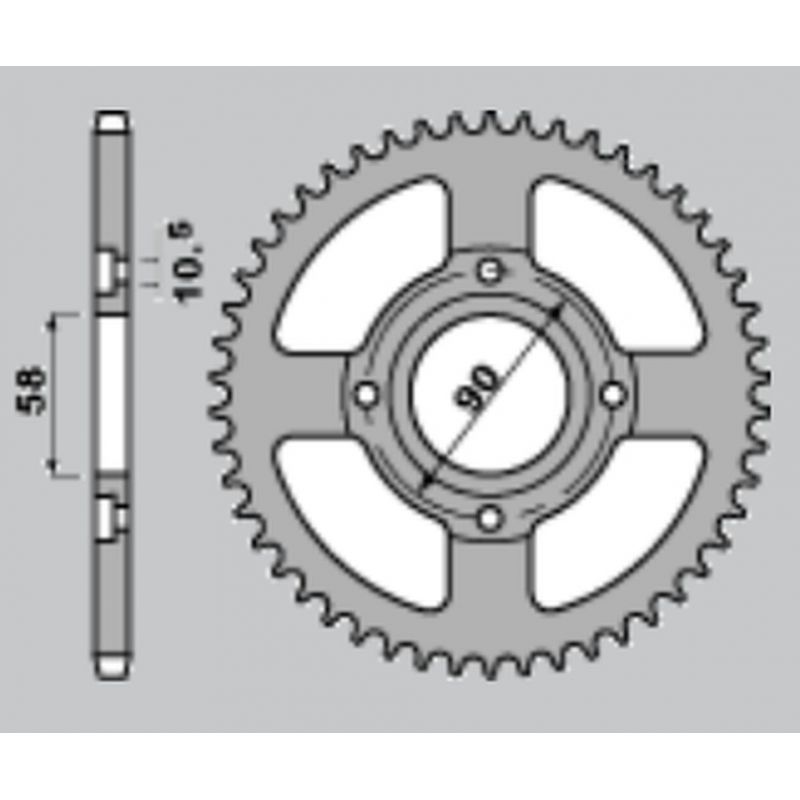CHT ZĘBATKA TYLNA 279 40 HONDA HONDA MTX 125R 83-94 (279-40) (JTR27.4