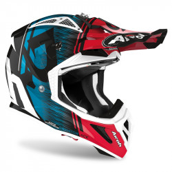 KASK AIROH AVIATOR ACE KYBON BLUE/RED GLOSS 