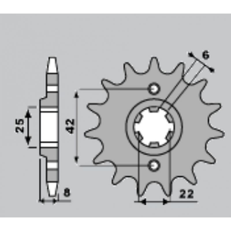 PBR ZĘBATKA PRZEDNIA 281 14 18NC (JTF281.14) (ŁAŃC. 520)