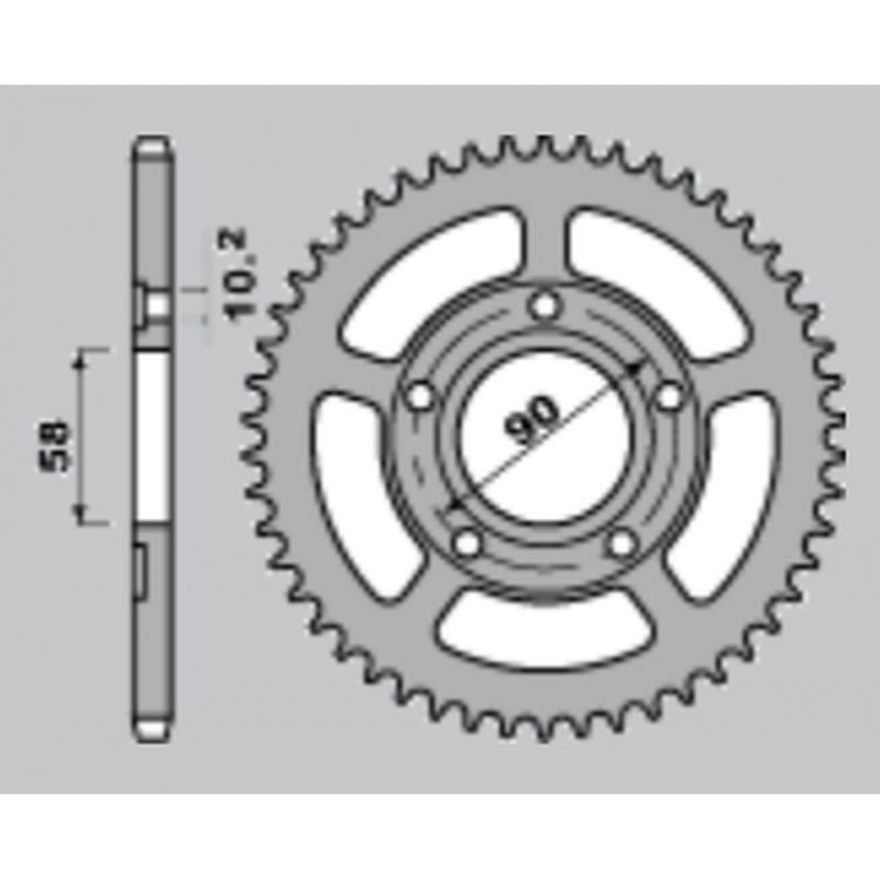 CHT ZĘBATKA TYLNA 281 40 HONDA CRM 125 90-00 281 40 (604-40) (JTR604.