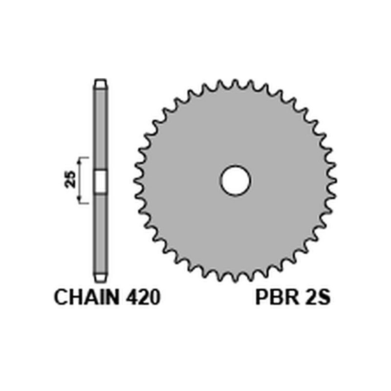 PBR ZĘBATKA TYLNA 2S 46 L (ŁAŃC. 420)