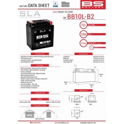 BS AKUMULATOR BB10L-B2 (FA) (YB10L-B2,YB10L-A2) 12V 11AH 136X91X146 BE