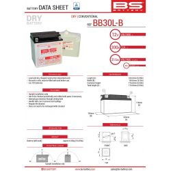 BS AKUMULATOR BB30L-B (YB30L-B) 12V 30AH 168X132X176 OBSŁUGOWY - ELEK