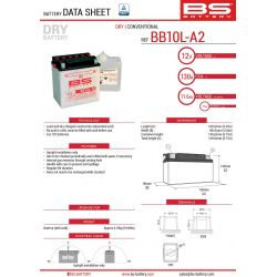 BS AKUMULATOR BB10L-A2 (YB10L-A2) 12V 11AH 136X91X146 OBSŁUGOWY - ELE