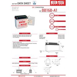 BS AKUMULATOR BB16B-A1 (YB16B-A1) 12V 16AH 160X90X161 OBSŁUGOWY - ELE