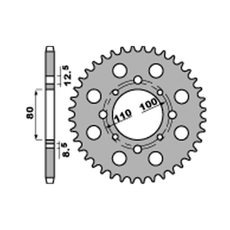 PBR ZĘBATKA TYLNA 333 41 HONDA CB 750K 78 (ŁAŃC. 630) (JTR333.41)