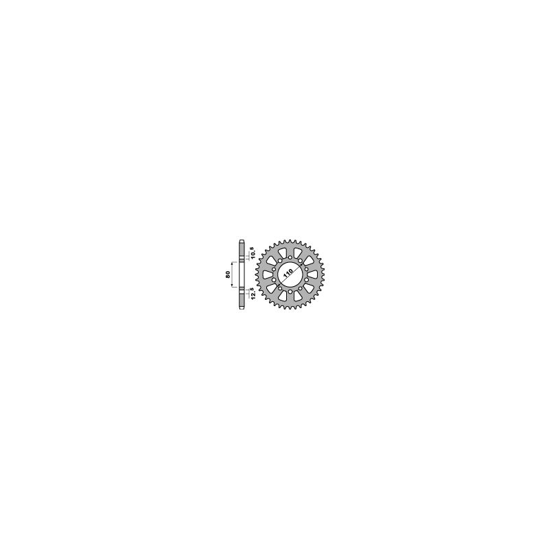 PBR ZĘBATKA TYLNA 334 43 C45 HONDA CBR 600F (87-90), CBR 1000F (87-88