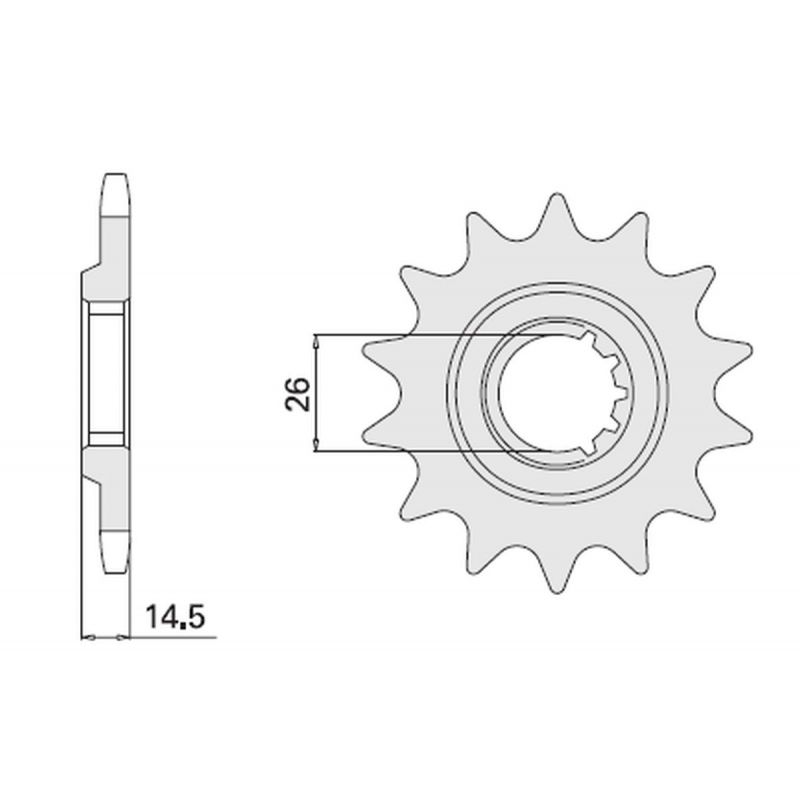 CHT ZĘBATKA PRZEDNIA 335 15 HONDA CBX 1000 Z (79-80) (SC03) (335-15) 