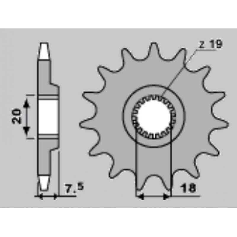 CHT WYPRZEDAŻ ZĘBATKA PRZEDNIA 340 13 HONDA CR 125 87-03 (ŁAŃC. 52