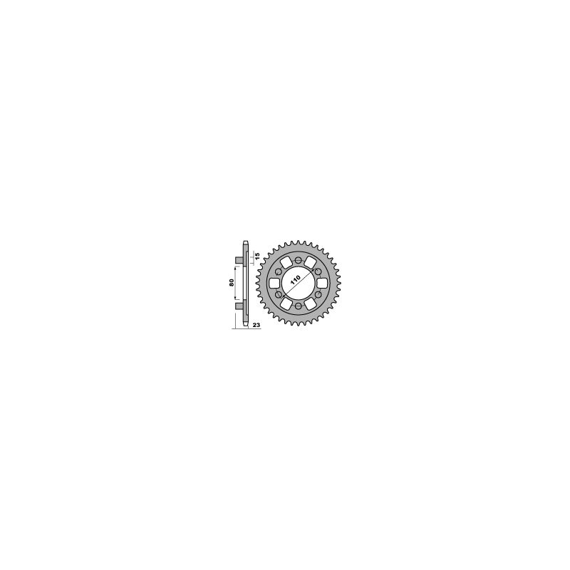 PBR ZĘBATKA TYLNA 3553 37 C45 APRILIA AF1 125 SPORT 88-93 (ŁAŃC. 52