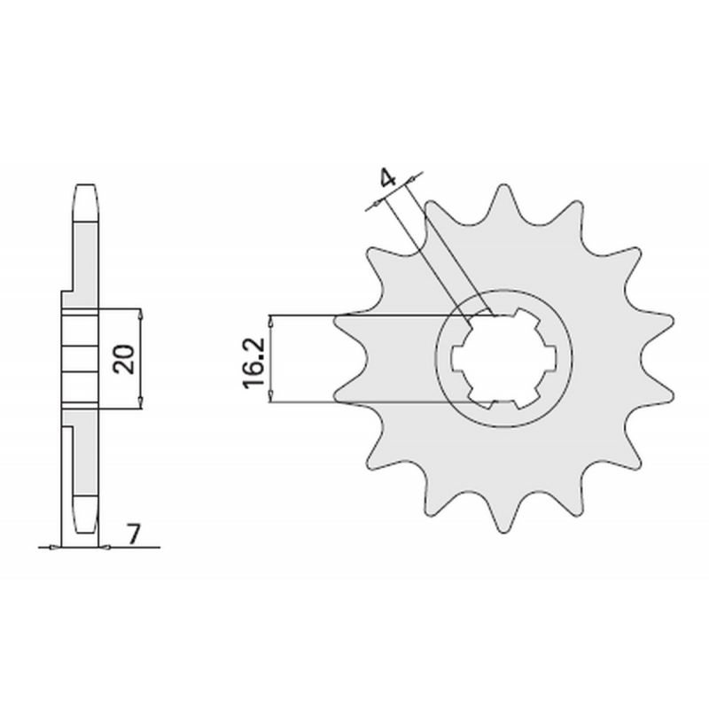 CHT ZĘBATKA PRZEDNIA 413 12 SUZUKI TS 50X`84-96, RMX 50`97-99 (JTF413