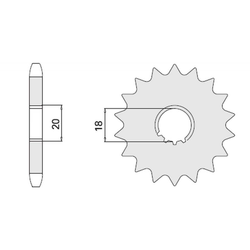 CHT ZĘBATKA PRZEDNIA 426 14 SUZUKI GN 125 91-00, GS 125 (JTF426.14) (