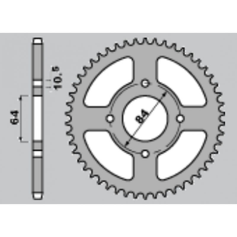CHT ZĘBATKA TYLNA 4302 39 SUZUKI LTZ 400, LTF 160 (2114-39) (JTR1826.