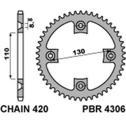 PBR ZĘBATKA TYLNA 4306 55...