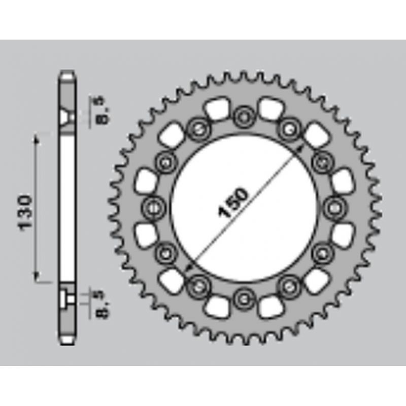 CHT ZĘBATKA TYLNA 4308 47 HONDA XR 600R 85-90 ( MOŻE ZASTĄPIĆ 245 