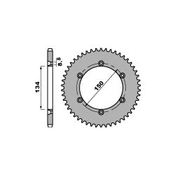 PBR ZĘBATKA TYLNA 4330 50 C45 KAWASAKI KDX 125 90-99 (JTR 459.50) (Ł