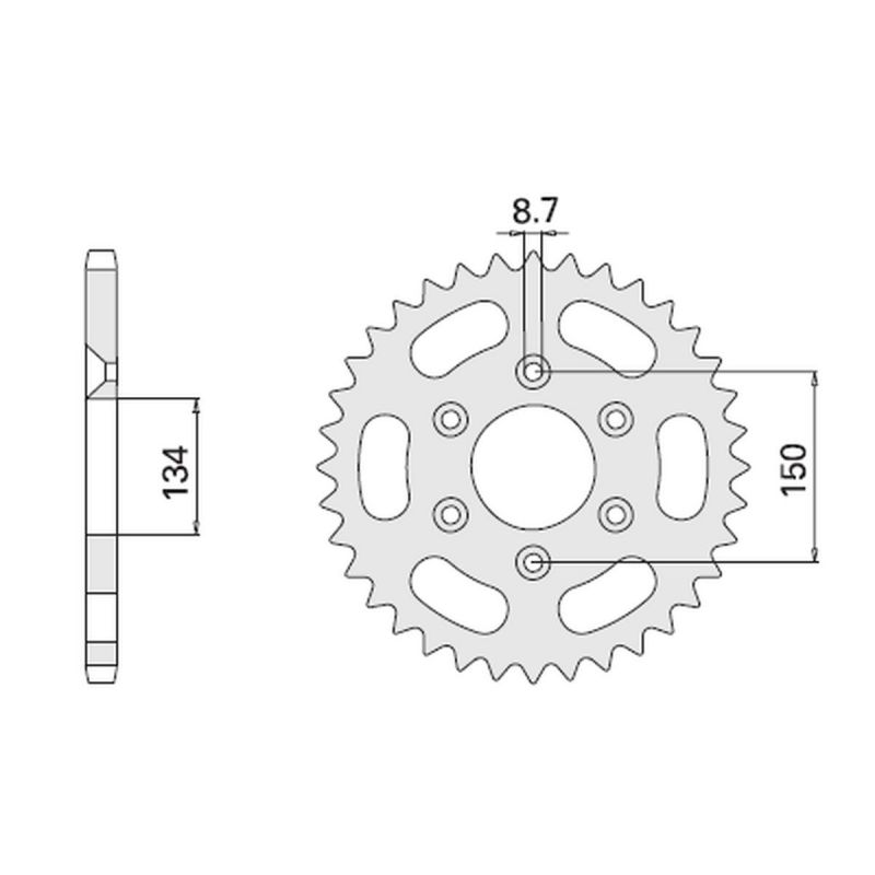CHT ZĘBATKA TYLNA 4350 52 (459-52) HONDA CB 500 (94-03), CB 750 (92-0