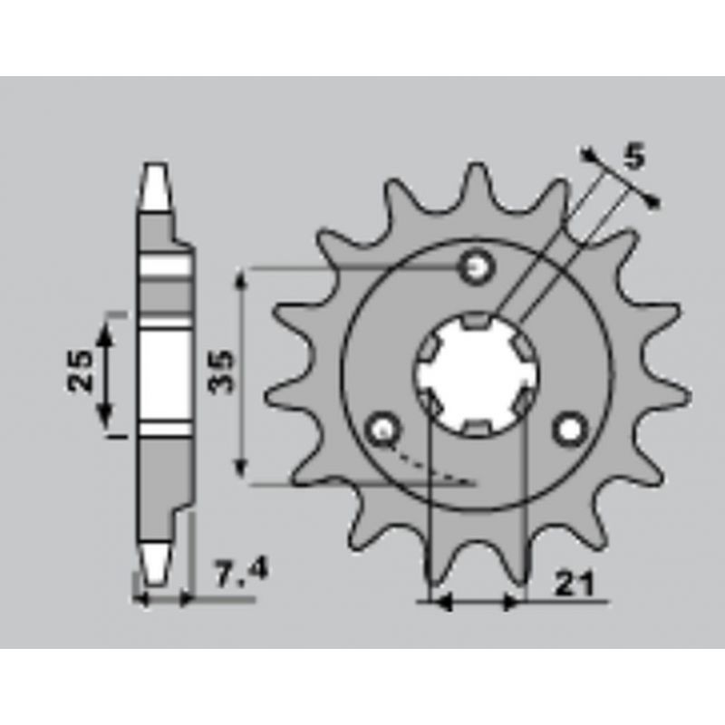 PBR ZĘBATKA PRZEDNIA 437 13 18NC (ŁAŃC. 520)