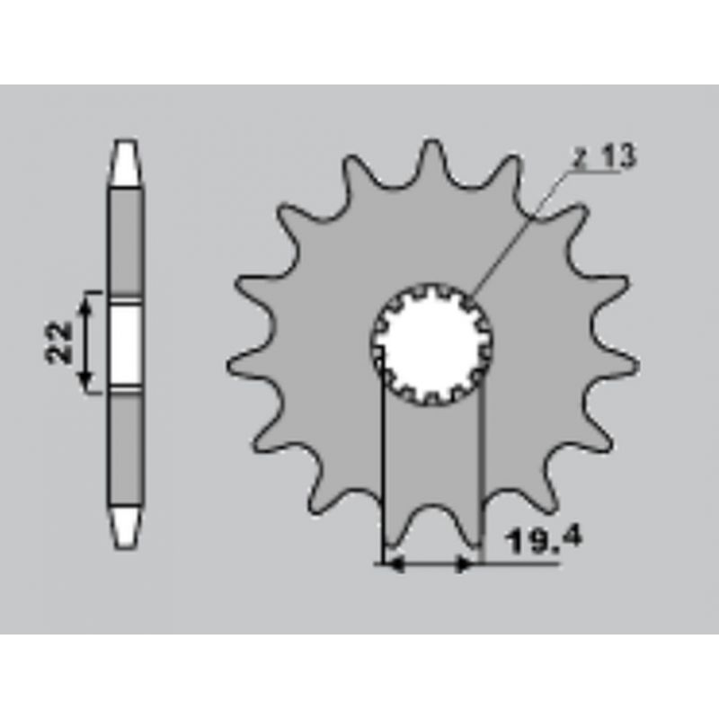 PBR ZĘBATKA PRZEDNIA 439 15 18NC SUZUKI GR 650 (83-85), GSX 400 F (Ł