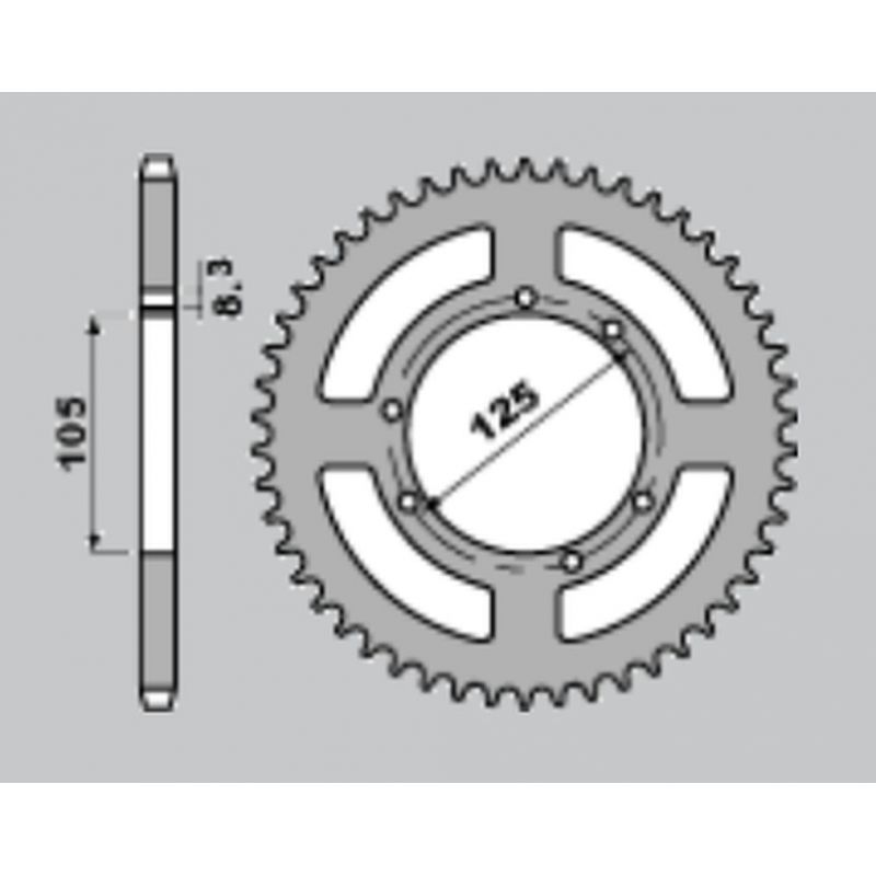 CHT WYPRZEDAŻ ZĘBATKA TYLNA ALUMINIOWA T7075 (ERGAL) 4413 62 YAMAHA 