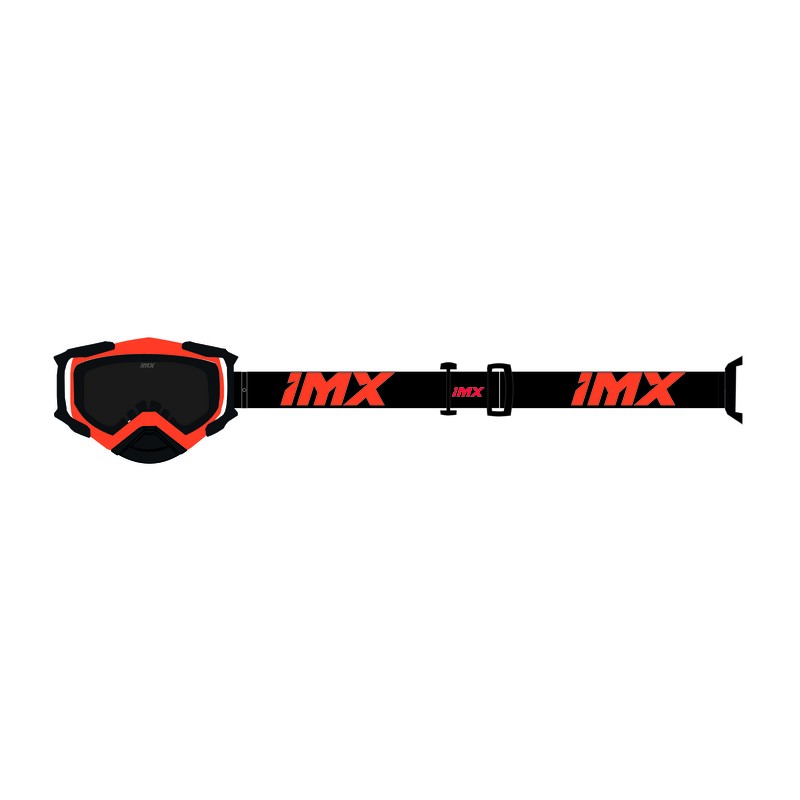 GOGLE IMX DUST ORANGE MATT/BLACK - SZYBA DARK SMOKE + CLEAR (2 SZYBY W ZESTAWIE) ENDURO CROSS