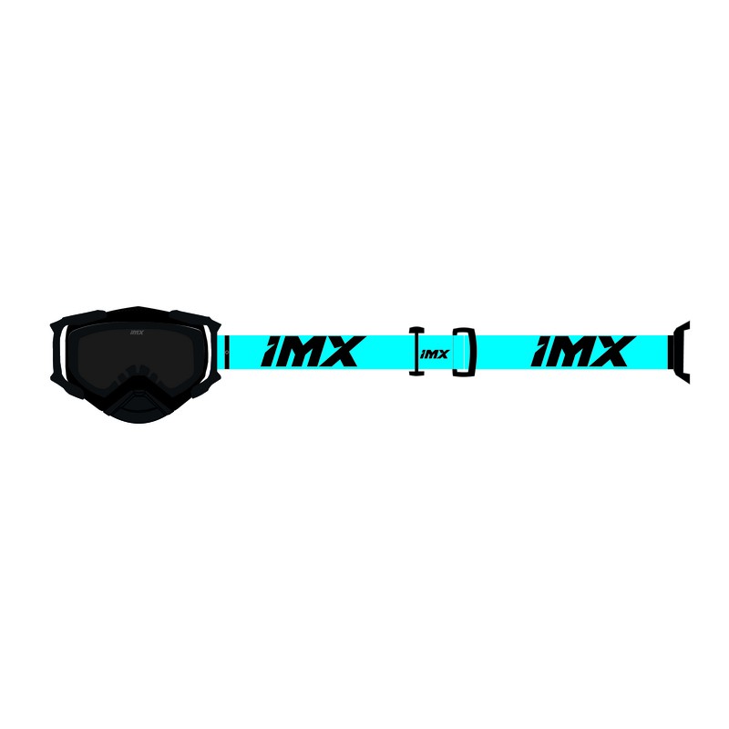 GOGLE IMX DUST BLACK MATT/BLUE - SZYBA DARK SMOKE + CLEAR (2 SZYBY W ZESTAWIE) ENDURO CROSS