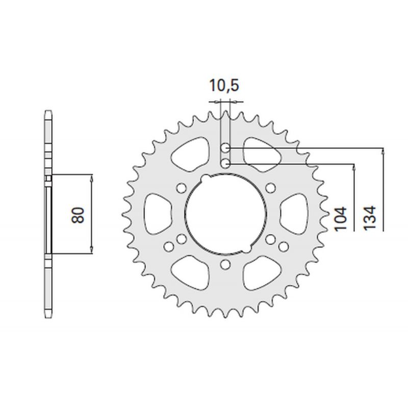CHT ZĘBATKA TYLNA 4578 40 POLARIS SCRAMBER TRAIL BLAZER (2098-40) (JT