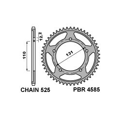 PBR ZĘBATKA TYLNA 4585 45...