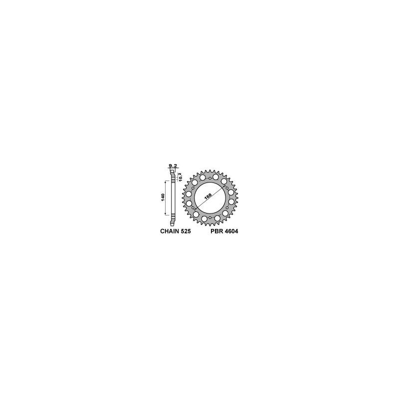 PBR ZĘBATKA TYLNA 4604 42 C45 HUSQVARNA NUDA 900R 12 (ŁAŃC. 525)