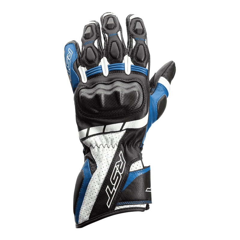 RĘKAWICE SKÓRZANE RST AXIS CE BLACK/BLUE/WHITE  (2391)