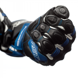 RĘKAWICE SKÓRZANE RST AXIS CE BLACK/BLUE/WHITE  (2391)