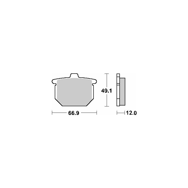 SBS KLOCKI HAMULCOWE KH29 STREET STANDART CERAMIC HONDA GL1100 GOLD WI