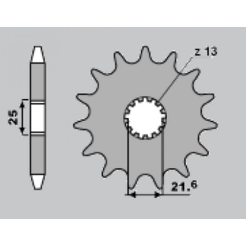 CHT ZĘBATKA PRZEDNIA 518 13 KAWASAKI KZ/GPZ 650/750 (518-13) (JTF518.