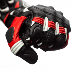 RĘKAWICE SKÓRZANE RST AXIS CE BLACK/RED/WHITE  (2391)