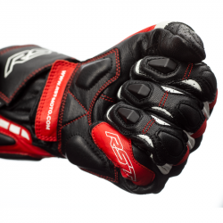 RĘKAWICE SKÓRZANE RST AXIS CE BLACK/RED/WHITE  (2391)