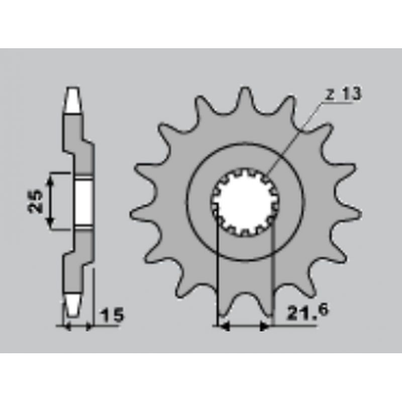 CHT ZĘBATKA PRZEDNIA 528 15 KAWASAKI GPZ 750 83-89 (514-15) (JTF 514.