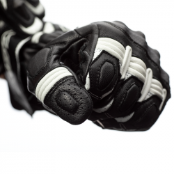 RĘKAWICE SKÓRZANE RST AXIS CE BLACK/WHITE  (2391)